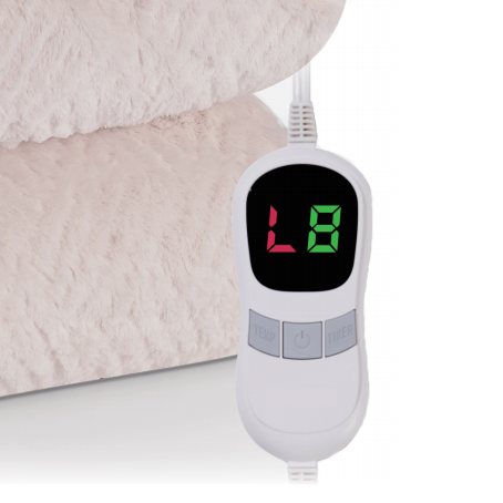Electric Blanket 72" x 84" Full Size, Jacquard Faux Fur, for Couch, Bed, Soft, Warm, Lightweight - Beige