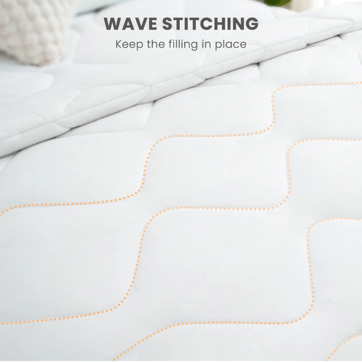 MARNUR All Season Comforter Lightweight, Breathable Down Alternative Duvet Insert Quilting Queen Size - White