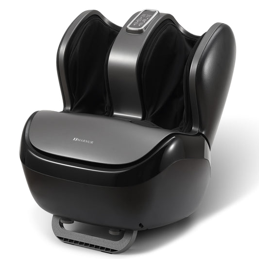 MARNUR Foot Massager Machine with Heating Therapy, Air Compression, Vibration & Kneading Foot and Calf Massager for Muscles Relief, Black