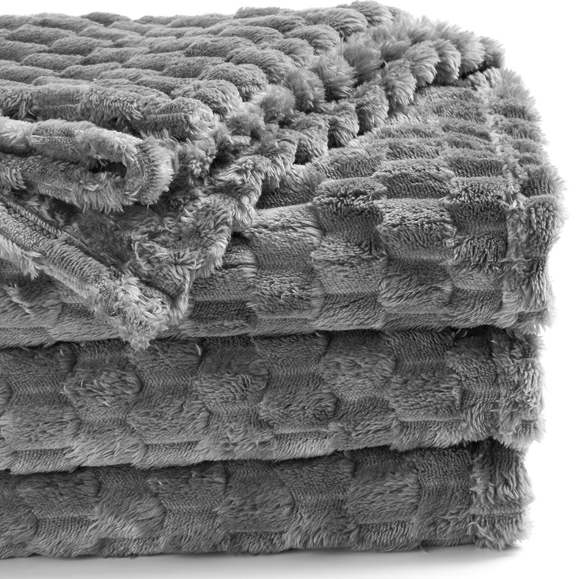 MARNUR Shu Velveteen Blanket 66" x 90", Super Soft and Warm Blankets for Couch, Bed, and Ultra Luxurious Warm and Cozy for All Seasons, Twin Size, Gray
