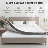 MARNUR 3 inch Gel Memory Foam Mattress Topper for Pressure Relief, CertiPUR-US Certified, King