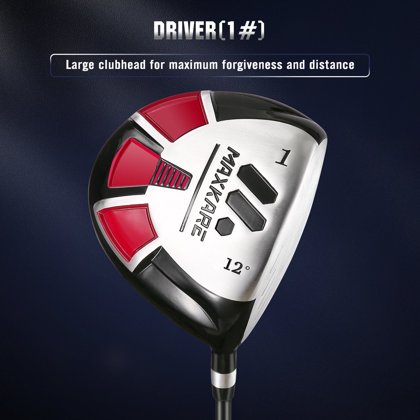 Women's Golf Club Set 8-Piece, Includes Driver, Stand Bag, 3 Head Covers, Right Hand, Red