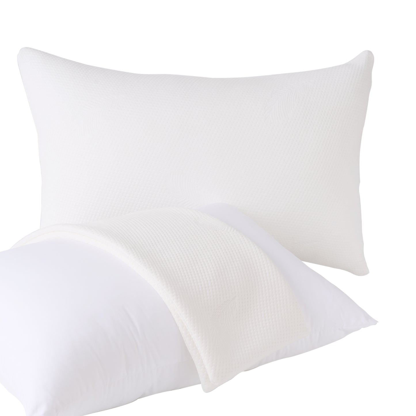 MARNUR Bed Pillows 2-Pack with Soft Fiber-Standard-Feather pattern