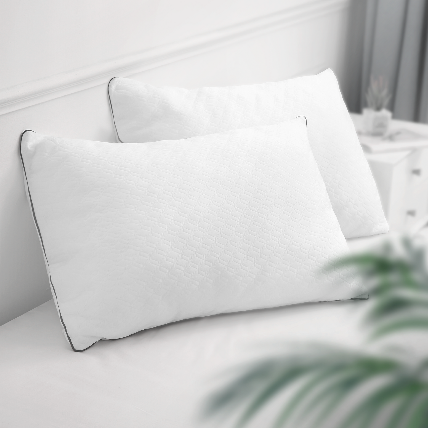 MARNUR Bed Pillows 2-Pack Queen Size Pillow for Side and Back Sleeper for Sleeping Down Alternative with Luxury Soft Supportive Plush Microfiber, 20''x28'' for All Ages