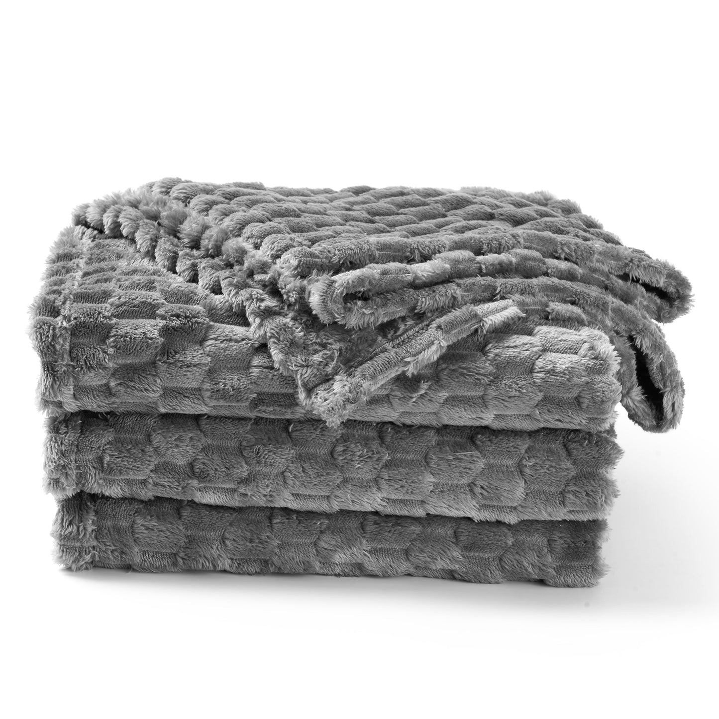 MARNUR Shu Velveteen Blanket 66" x 90", Super Soft and Warm Blankets for Couch, Bed, and Ultra Luxurious Warm and Cozy for All Seasons, Twin Size, Gray