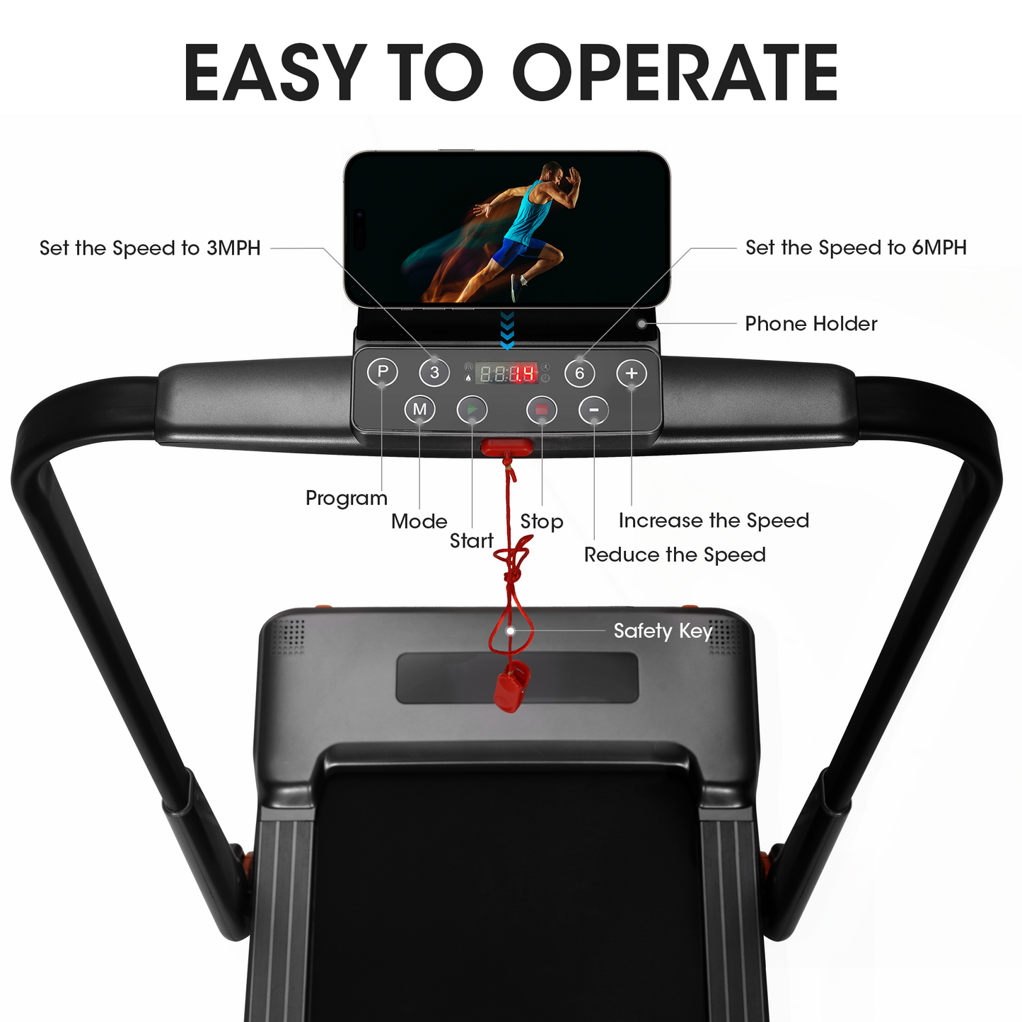 MARNUR 2 in 1 Folding Treadmill 2.5HP Under Desk Treadmill for Fitness with LED Display, Remote Control, Walking Jogging Running Exercise Machine for Home Office, Max Weight 265lbs
