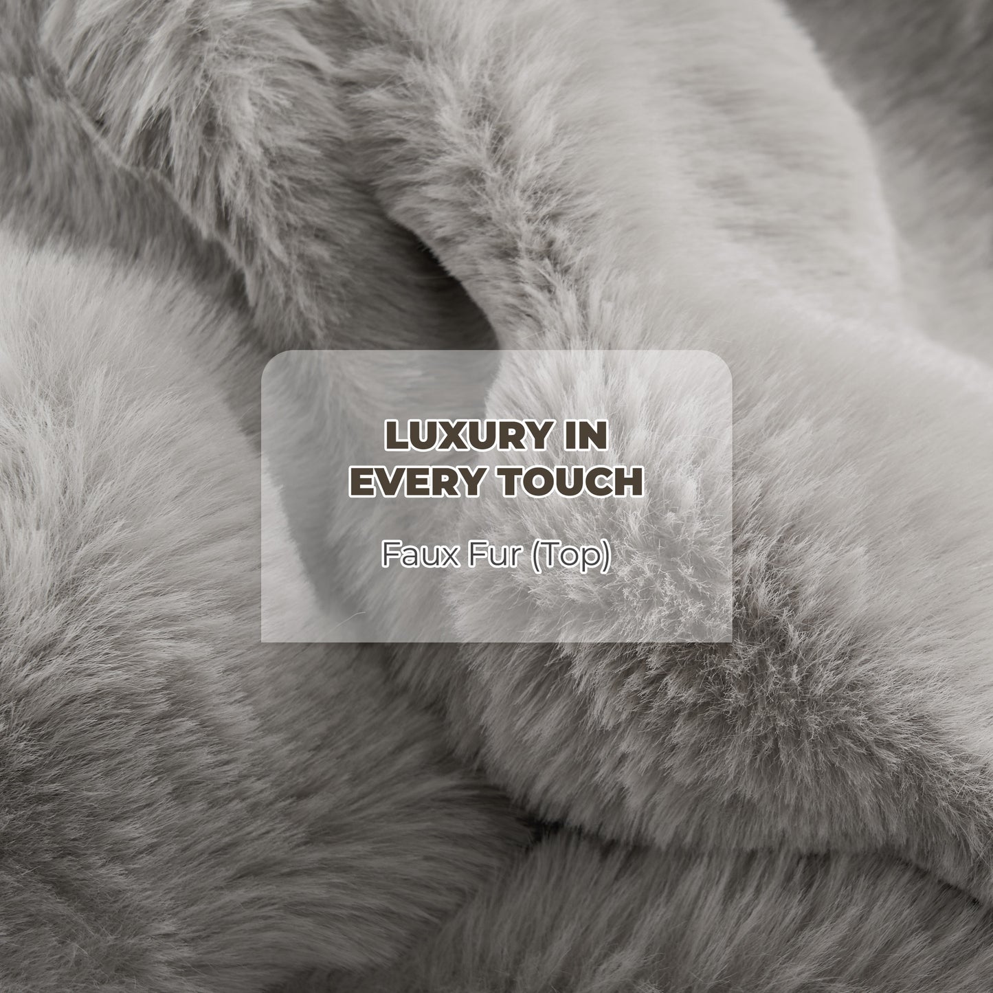 MARNUR Electric Throw Blanket 50"x60", Faux Fur Heated Throw, 6 Heating Levels, 4 Hours Timer, Gray