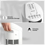 30in Tower Fan with Remote, 3 Speeds and Modes, Oscillating, Timer, White