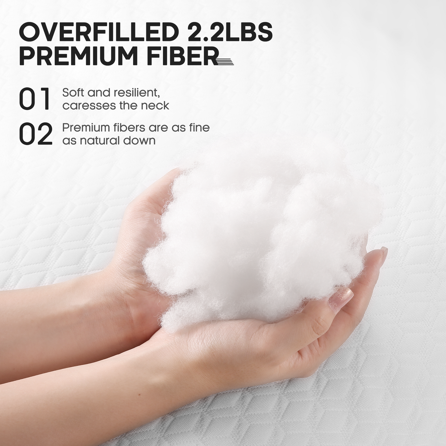 MARNUR Bed Pillows 2-Pack Queen Size Pillow for Side and Back Sleeper for Sleeping Down Alternative with Luxury Soft Supportive Plush Microfiber, 20''x28'' for All Ages