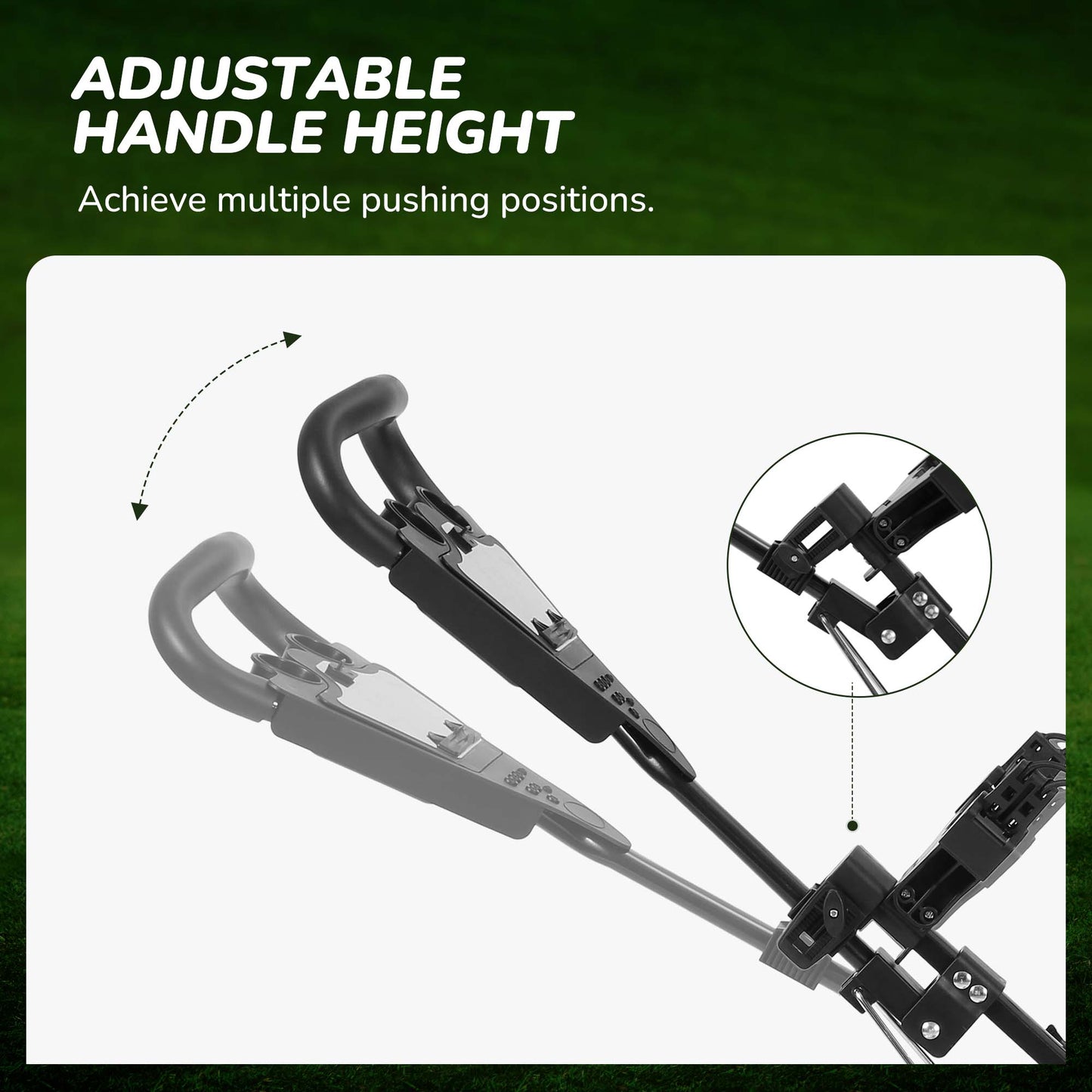 MaxKare Folding 3 Wheels Golf Pull Push Cart with Scoreboard Adjustable Handle, Green