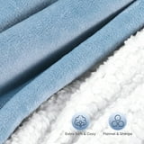 MARNUR Heated Blanket Twin Size 62"x 84" with 10 Hours Timer, 6 Heat Settings - Blue