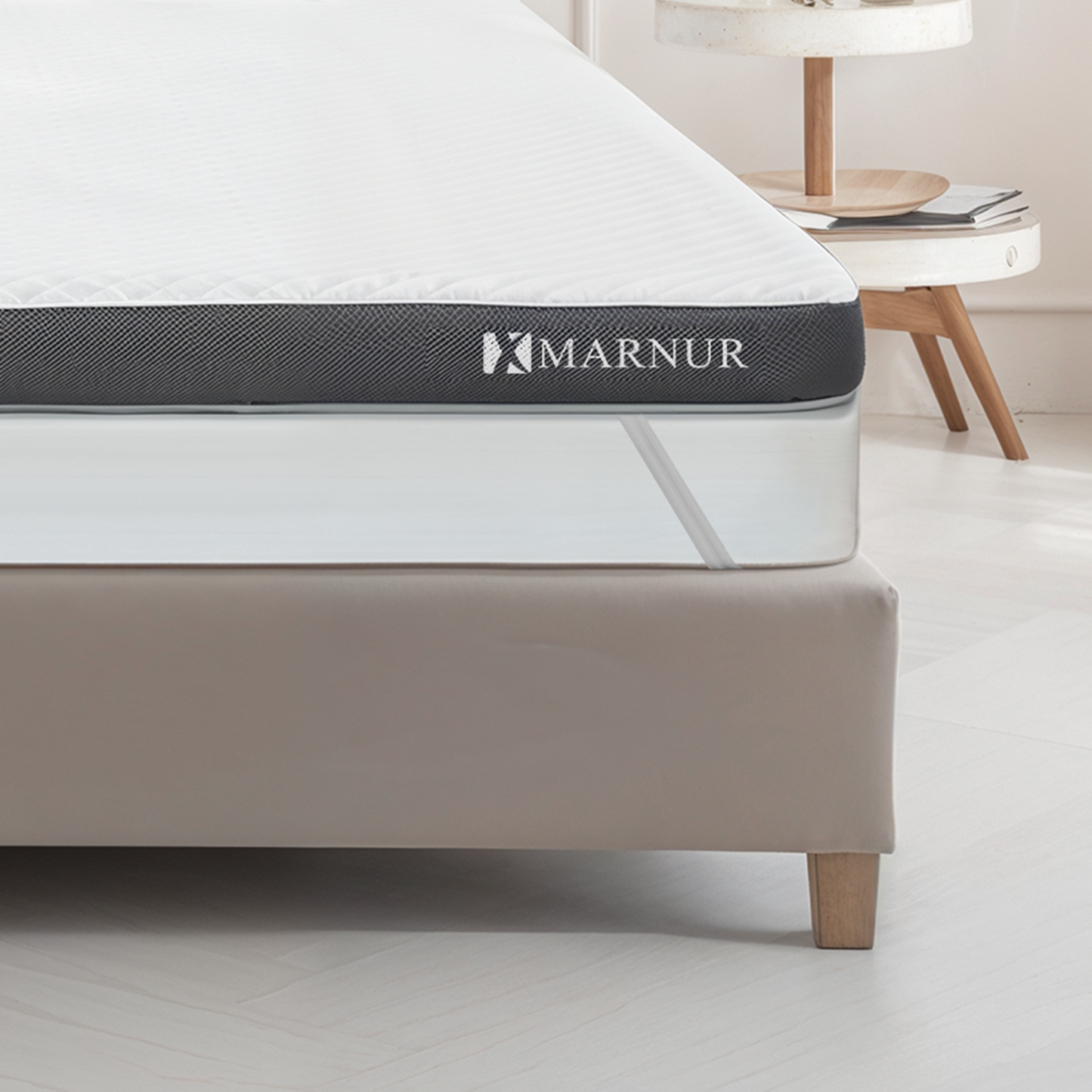 MARNUR 3" Mattress Topper, Gel Memory Foam Mattress Topper with Removable and Washable Cover, No-Slip Design, Twin Size