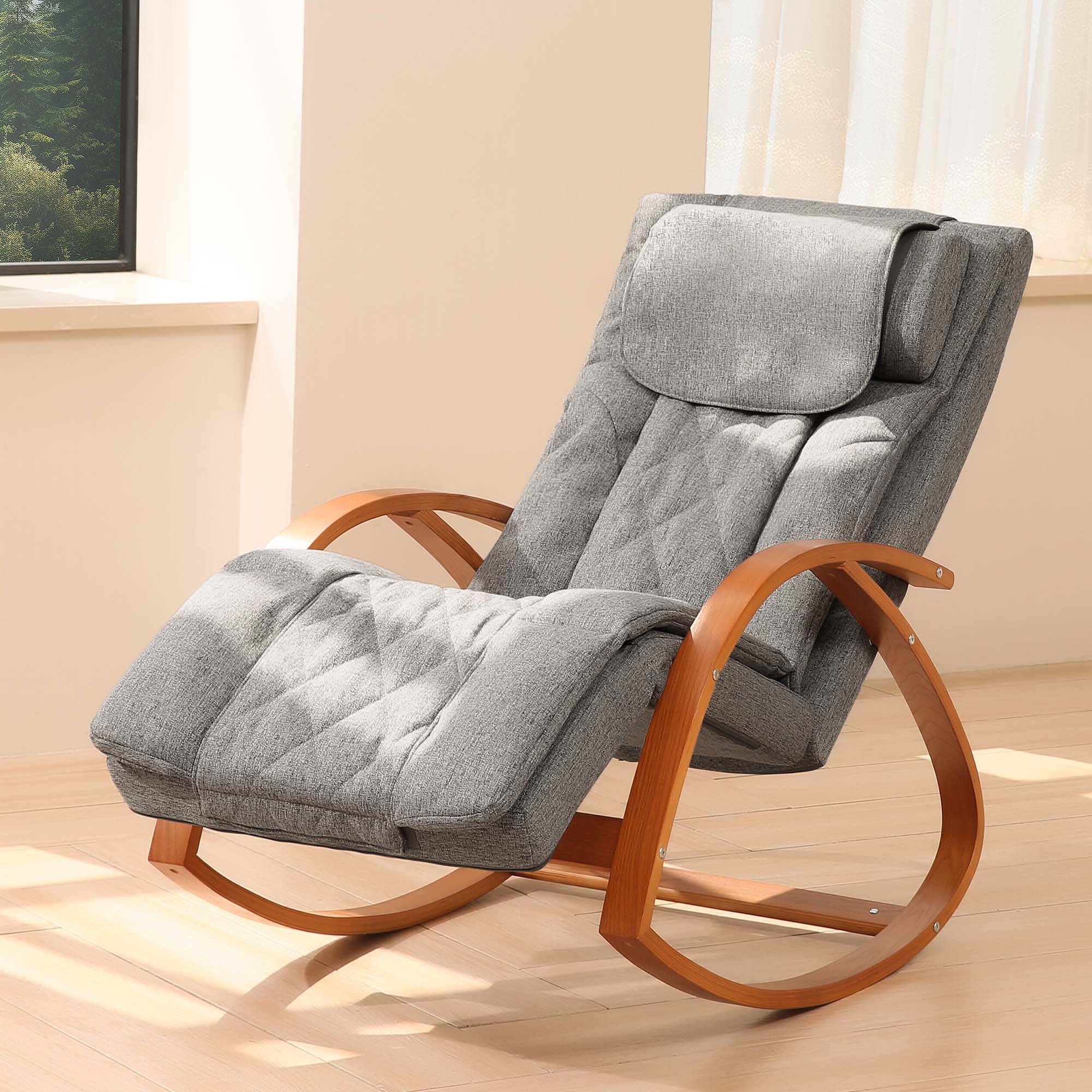 Load image into Gallery viewer, MARNUR Massage Rocking Chair Recliner with Vibration and Heat, Gray
