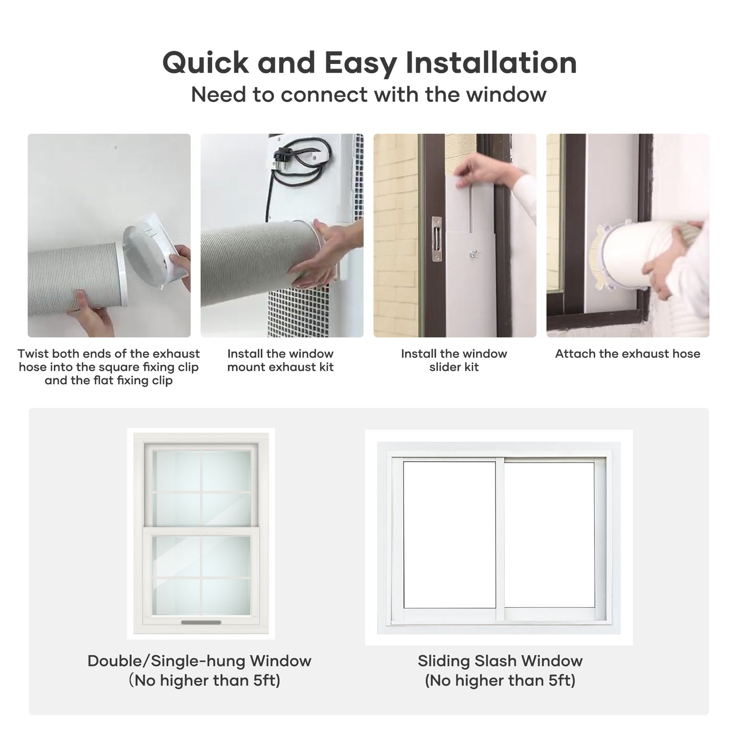 8000 BTU Portable Air Conditioner with Remote Covers up to 350 Sq.ft. White