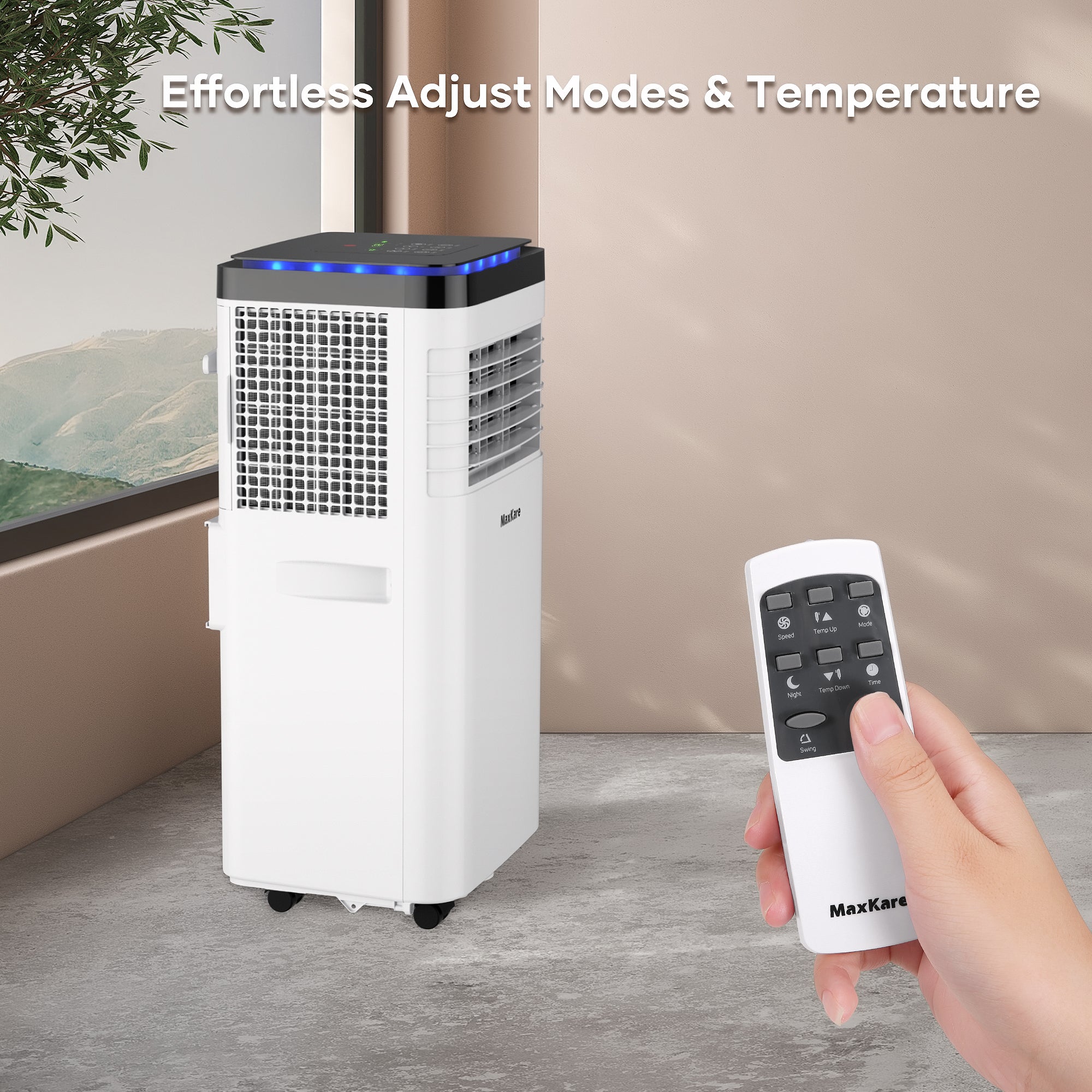 Load image into Gallery viewer, Portable Air Conditioner, 8000 BTU with Cooler, Dehumidifier Cools Rooms up to 200 Sq.ft with Remote Control