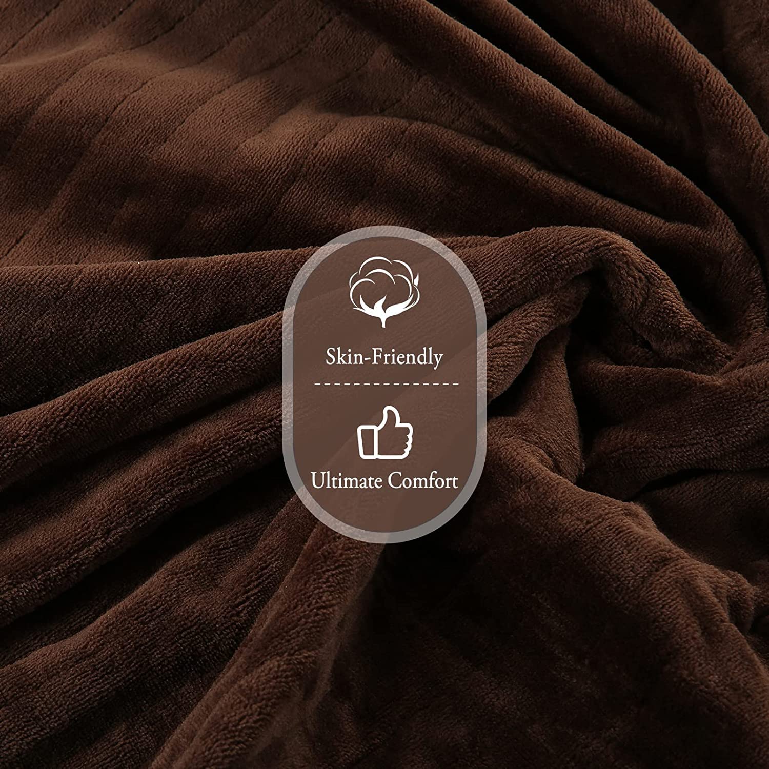 Load image into Gallery viewer, Electric Heated Blanket Electric Heated Throw, Heating Blanket with 6 Heating Levels & 9 Hours Auto-Off Time Setting, Soft Cozy Flannel Washable Blanket with Fast Heating, 84 x 90 Inches, Brown