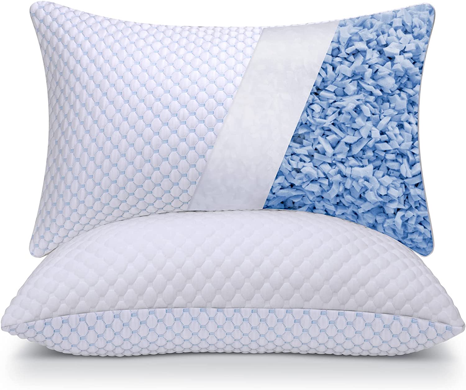 Load image into Gallery viewer, MARNUR Cooling Shredded Memory Foam Bed Pillow 2 Pack