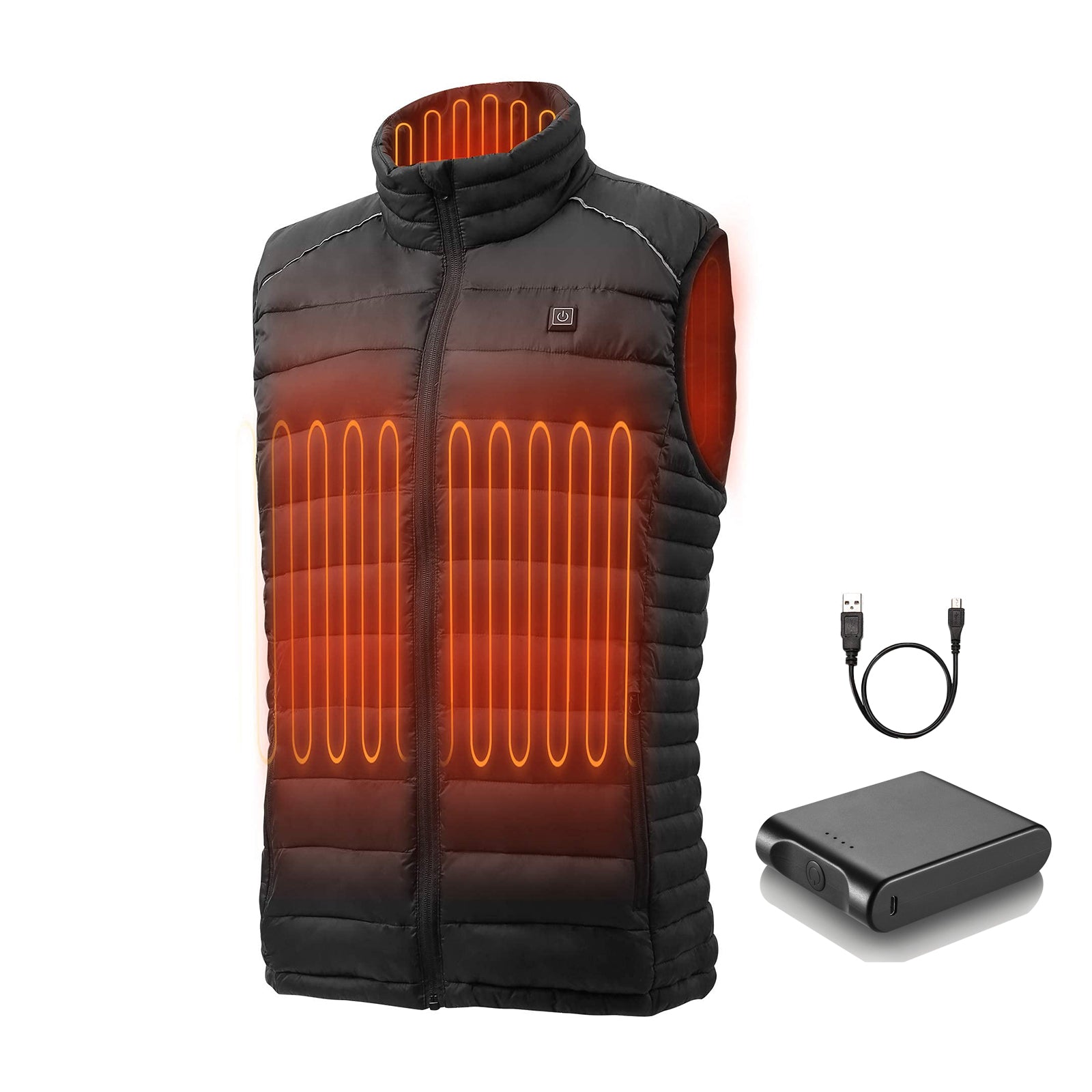 Load image into Gallery viewer, Heated Vest Lightweight Vest Jacket, Outdoor Clothes, with Fast Heating & Auto-Off & Battery Pack for Hunting/Hiking for Back, Neck, Shoulders for Men & Women (Large)