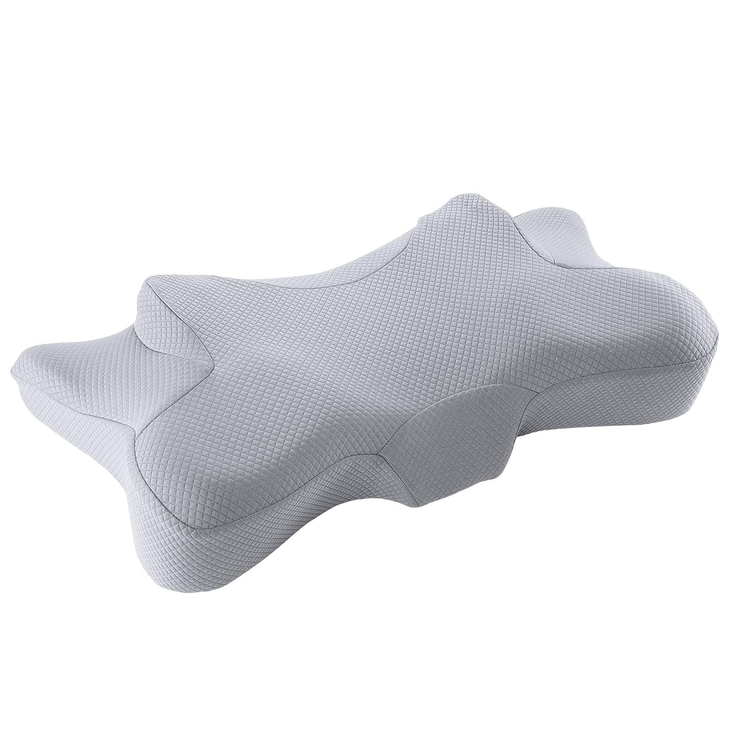 MARNUR Cervical Pillow Memory Foam Orthopedic Pillow for Neck Pain Sleeping  Side & Back & Stomach Sleeper with White Pillowcase 