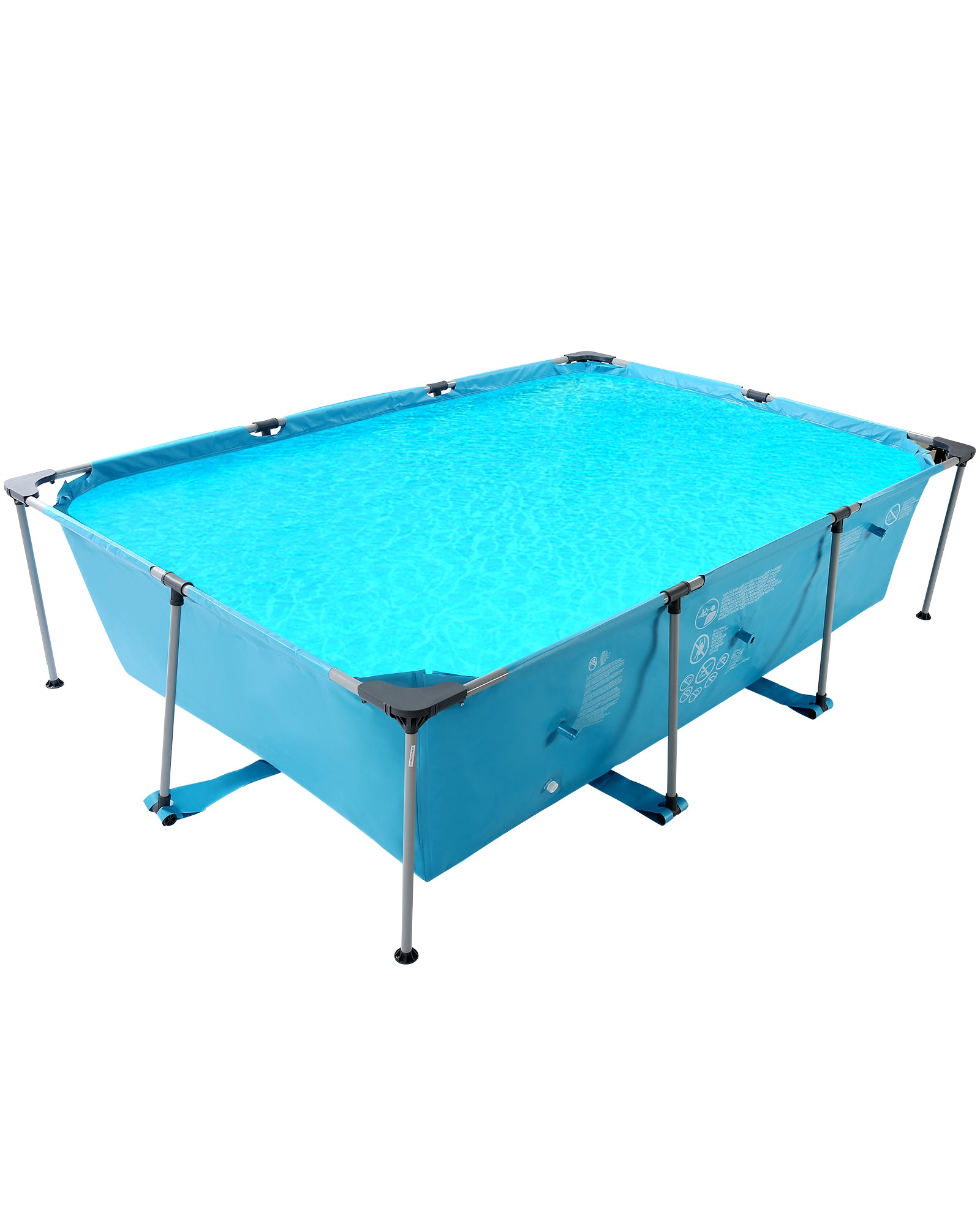 Load image into Gallery viewer, Swimming Pool Above Ground Swimming Pool Rectangle Swimming Pool with Metal Frame and Accessories 118x79x29.5 Inch for Child & Adult Backyard Lawn Bule