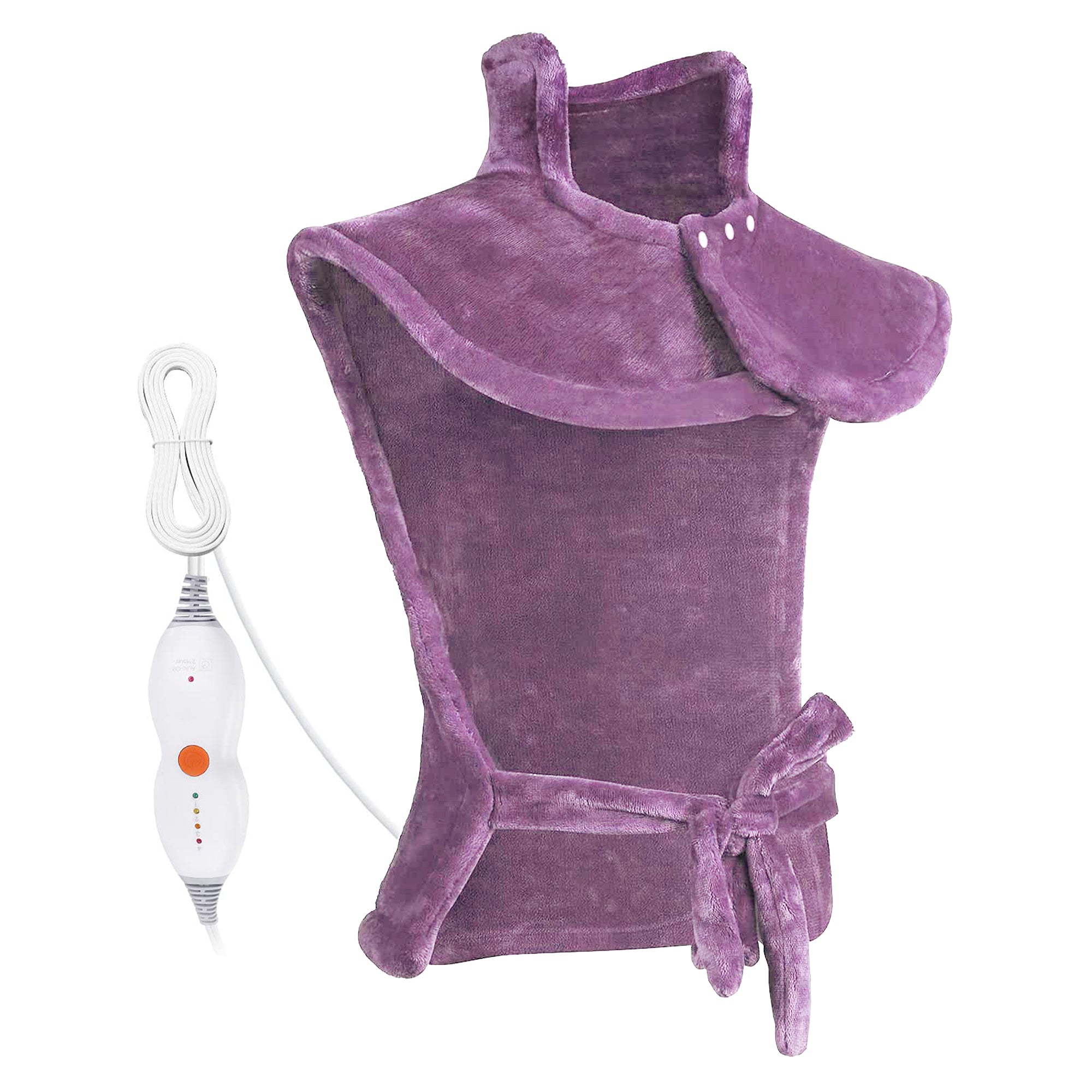 Load image into Gallery viewer, Large Heating Pad for Back and Shoulders, 24''x33'' Electric Heat Wrap Vest with 6 Heating Levels, 1.5 H Auto Shut-Off - Purple