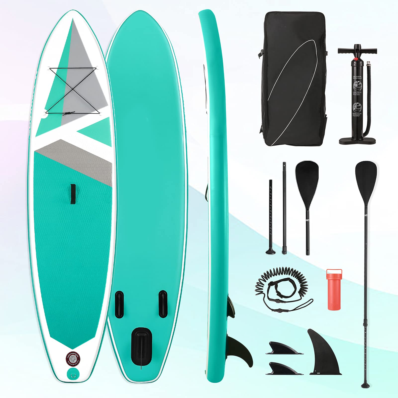 Load image into Gallery viewer, Inflatable Stand Up Paddle Board SUP Non-Slip Paddle Board with 10'30''6'' Premium Paddle Board & Bi-Directional Pump & Backpack Portable for Youth Adult Have Fun