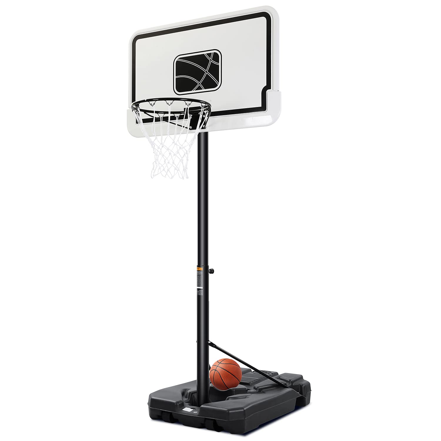 Load image into Gallery viewer, Basketball Hoop Portable Basketball Goal with 44'' Backboard, Adjustable Height 7'6''-10', Wheels, Strong Base for Adults Teenagers Indoor Outdoor