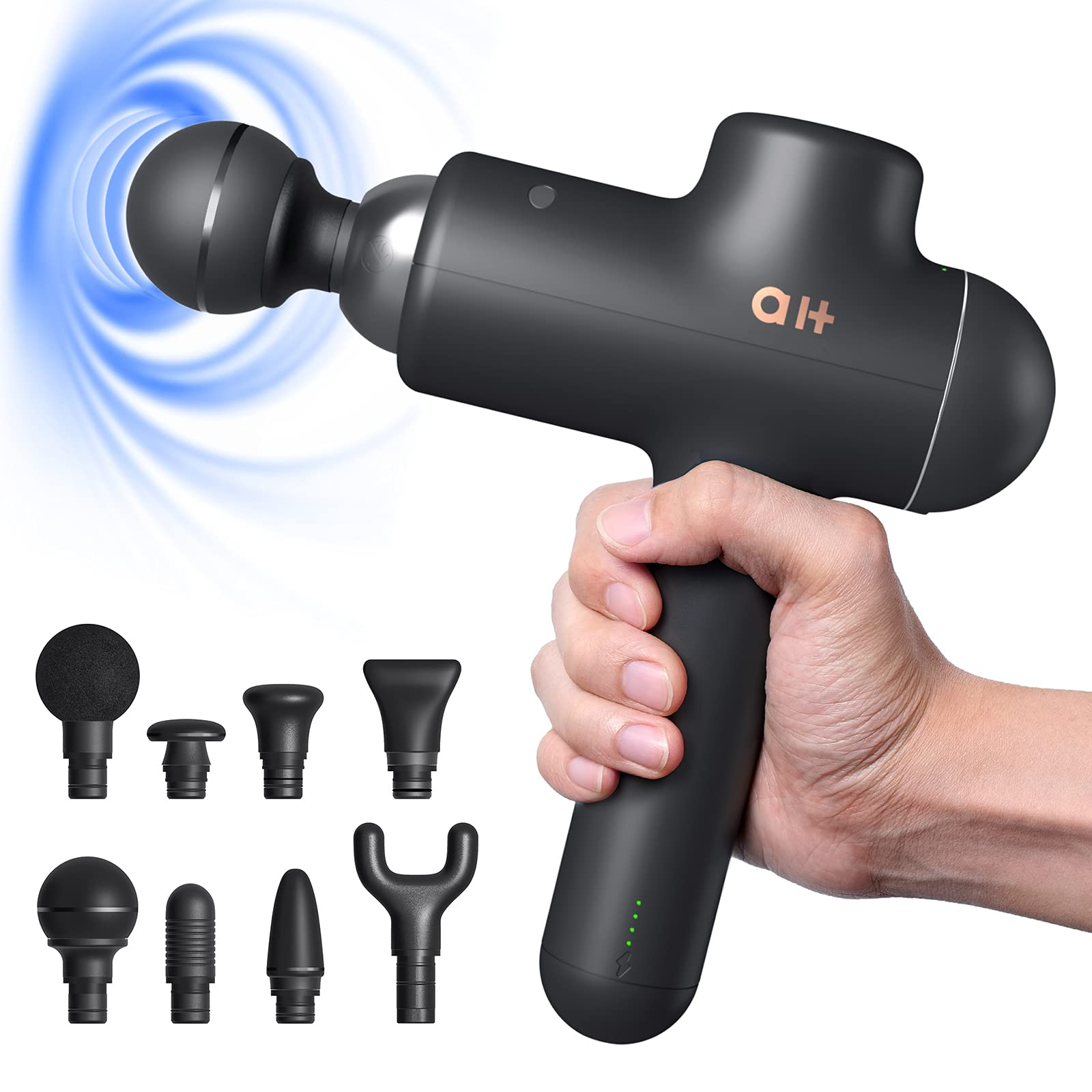 Load image into Gallery viewer, Massage Gun for Athletes, Deep Tissue Muscle Massager, High-Intensity Percussion and Ultra Slim Design for Long Time Handheld, 8 Heads with Therapeutic Mixed Mode, Portable Waterproof Travel Bag