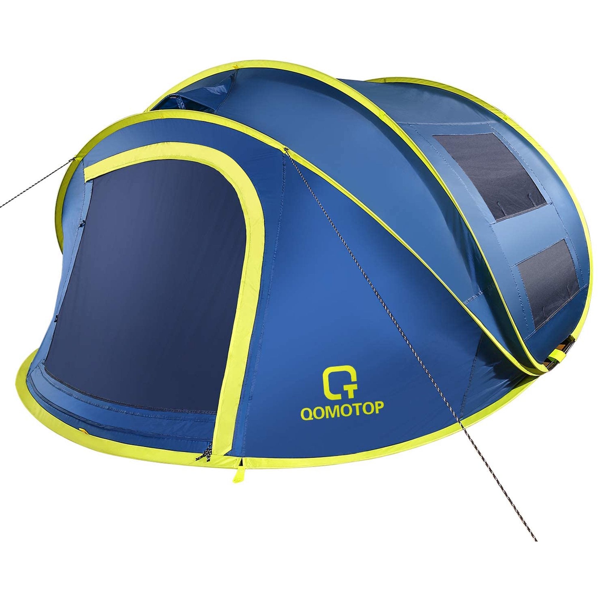 Load image into Gallery viewer, Instant Tent 4-Person Camp Tent, Automatic Setup Pop Up Tent, Waterproof, Huge Side Screen Windows, Blue