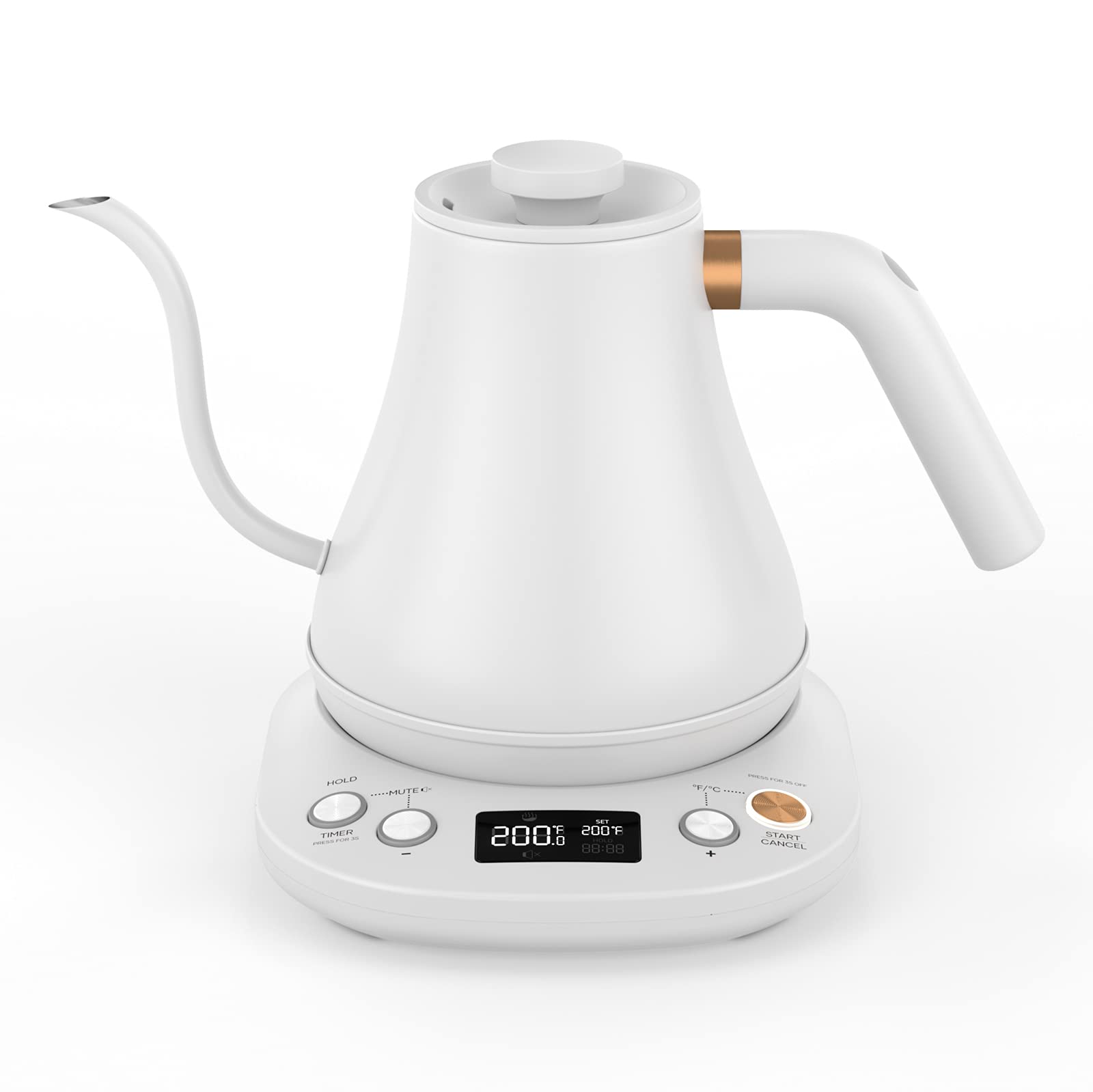 Load image into Gallery viewer, Electric Gooseneck Kettle Temperature Control, Pour Over Kettle for Coffee and Tea, 100% Stainless Steel Inner Lid and Bottom