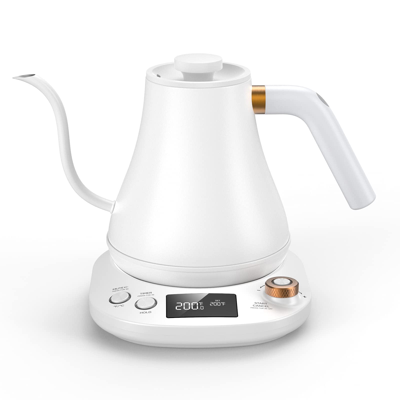 Electric Gooseneck Kettle Keep Warm Function & LCD Display