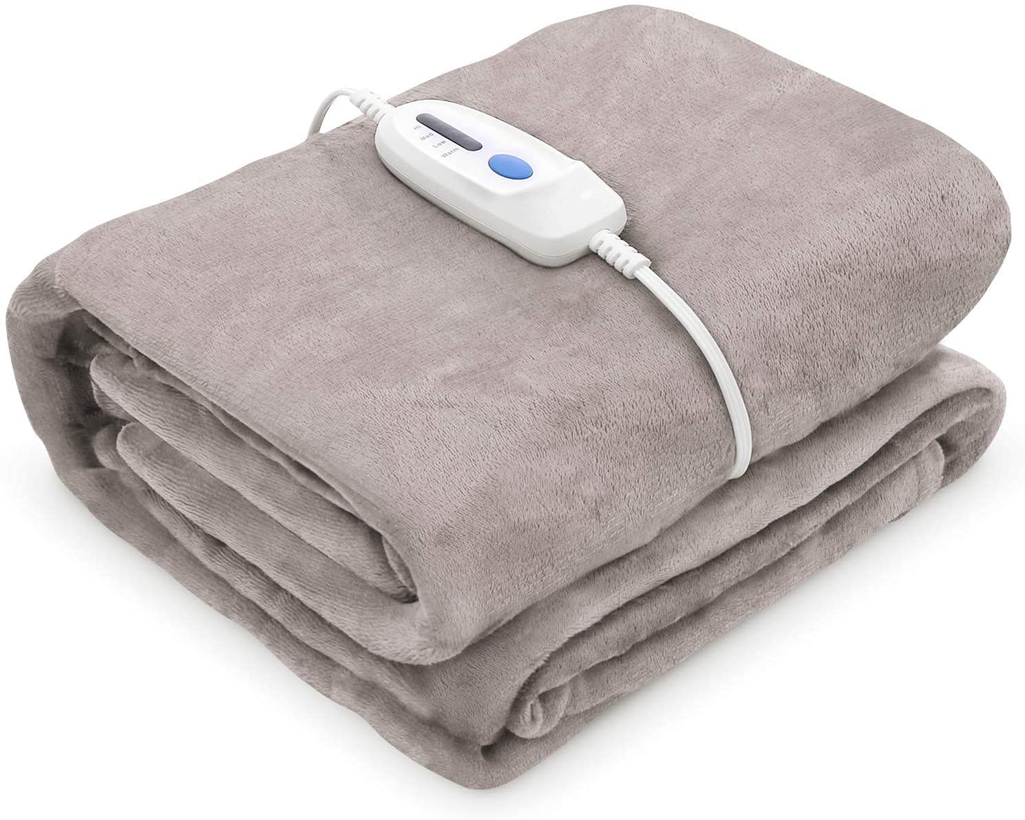 MARNUR Electric Blanket Full Size 72x84 Heated Blanket Flannel & Shu  Velveteen with 4 Heating Levels, 10H Auto-off, Machine Washable 