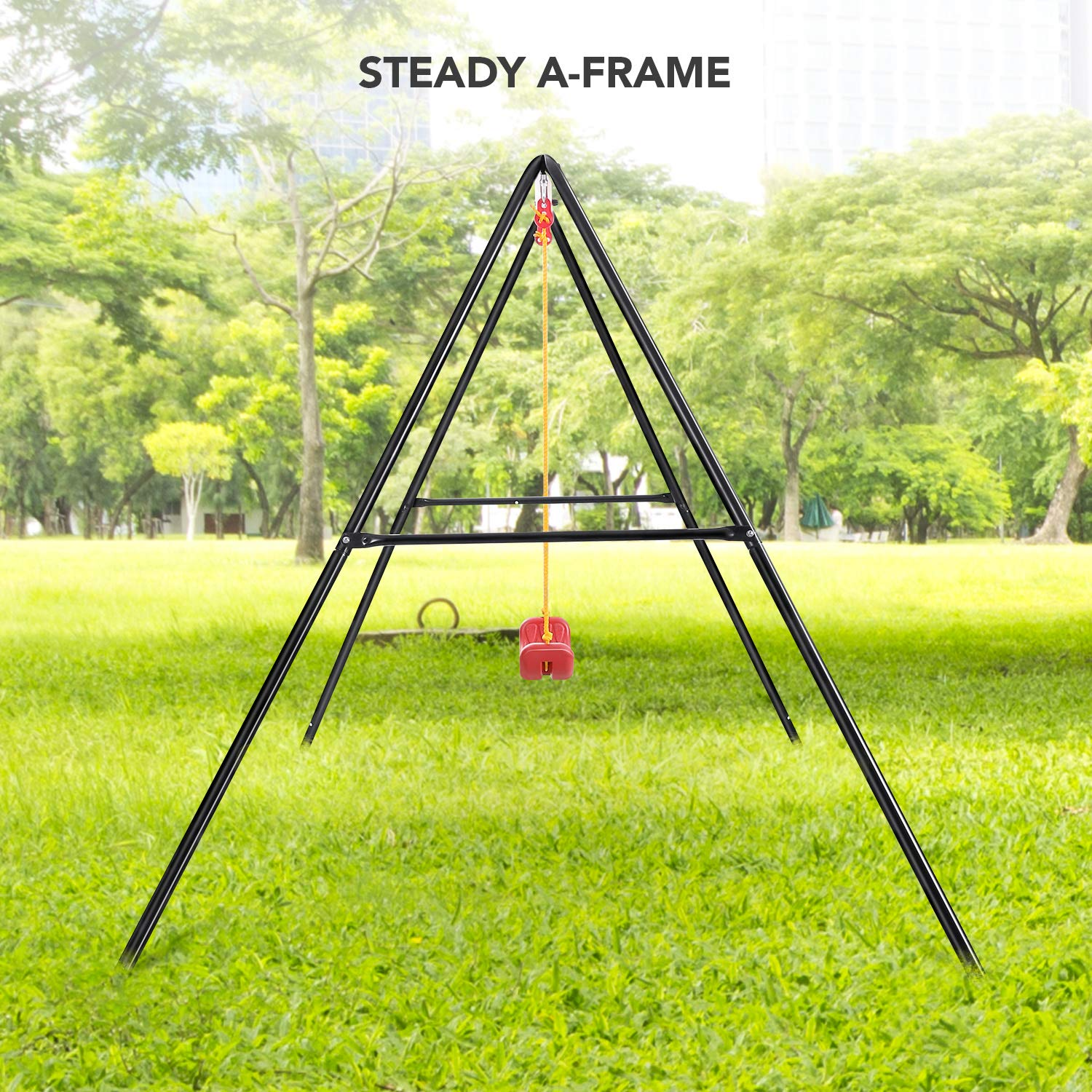 Load image into Gallery viewer, Swing Set for Backyard Metal Swing Heavy Duty Steel Swing Set Outdoor for Kids Toddler 1-12 Years Old, Fun for Kids Backyard