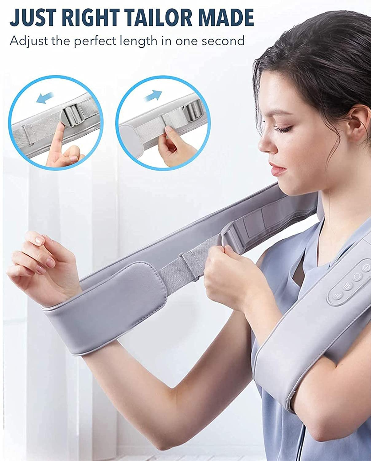 Load image into Gallery viewer, Back Massager with Adjustable Heat and Straps, Shiatsu Neck Massagers for Neck and Back, Shoulder Muscle Pain Relax, Carrying Bag
