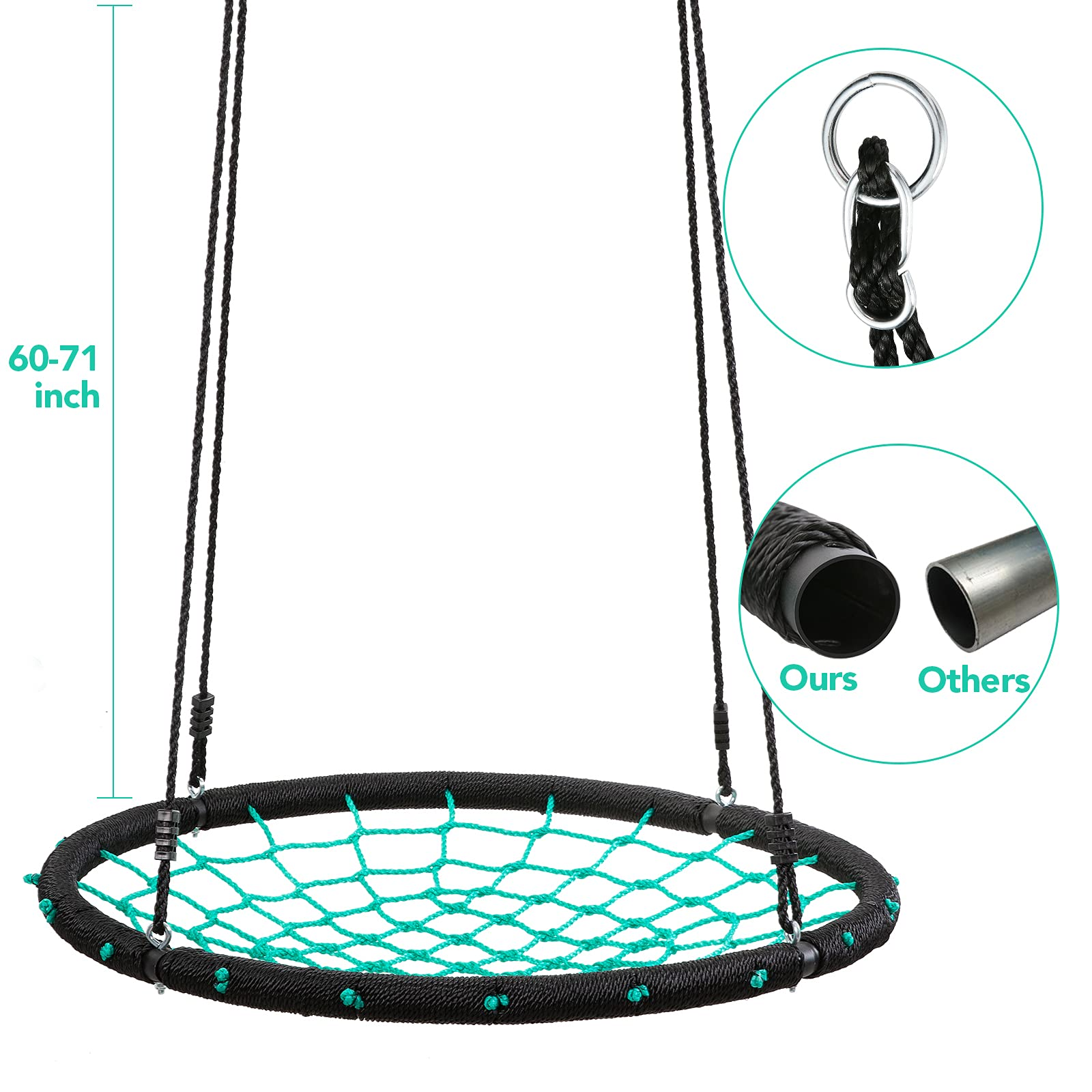 Load image into Gallery viewer, Spider Saucer Tree Swing Set 40'' 600lb Weight Capacity, Great for Kids Playground Swing, Backyard, Indoor, Outdoor