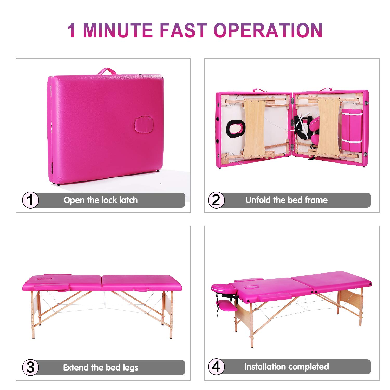Load image into Gallery viewer, Massage Table Massage Bed SPA Bed Professional Lash Bed Portable Facial Bed 2 Section Height Adjustable with Carrying Bag