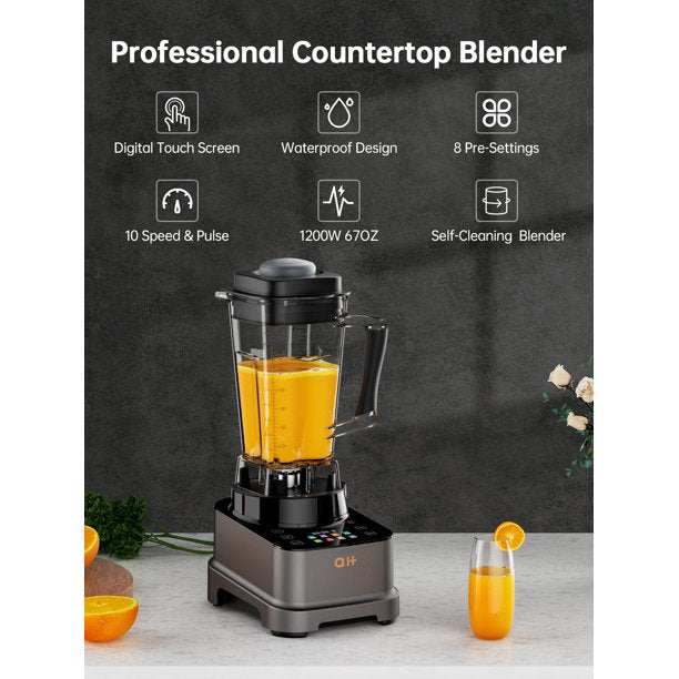 Load image into Gallery viewer, Smoothie Blender,1200W Professional Blenders for Shakes and Smoothies,68 oz Countertop Blenders for Kitchen with Variable Speeds Control and 8 Presets,Total Crushing Technology for Ice,Frozen Fruit and Nuts