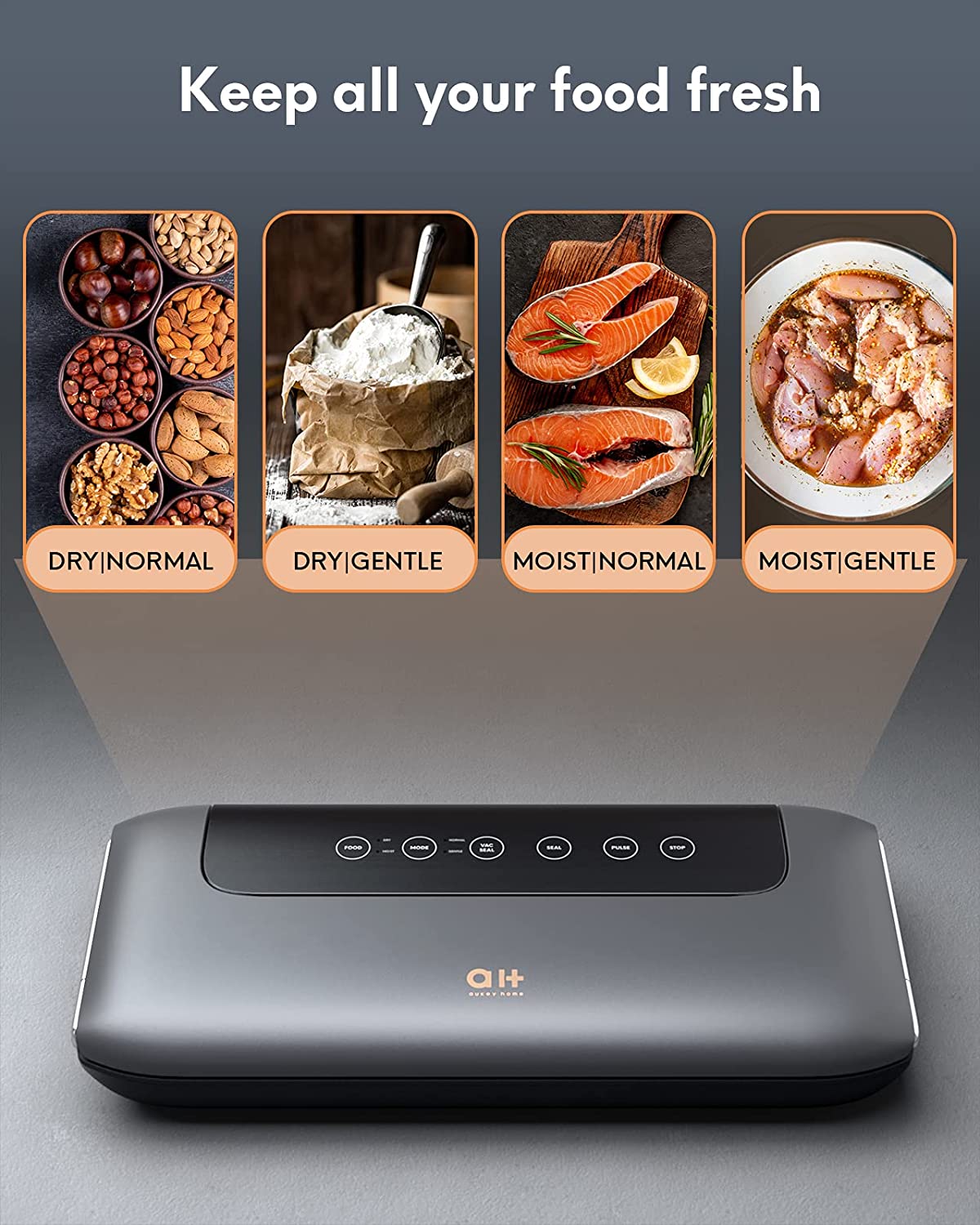 Load image into Gallery viewer, 8-in-1 Multifunctional Vacuum Sealer Machine Automatic Food Sealer with Dry&Moist Modes for Home Use