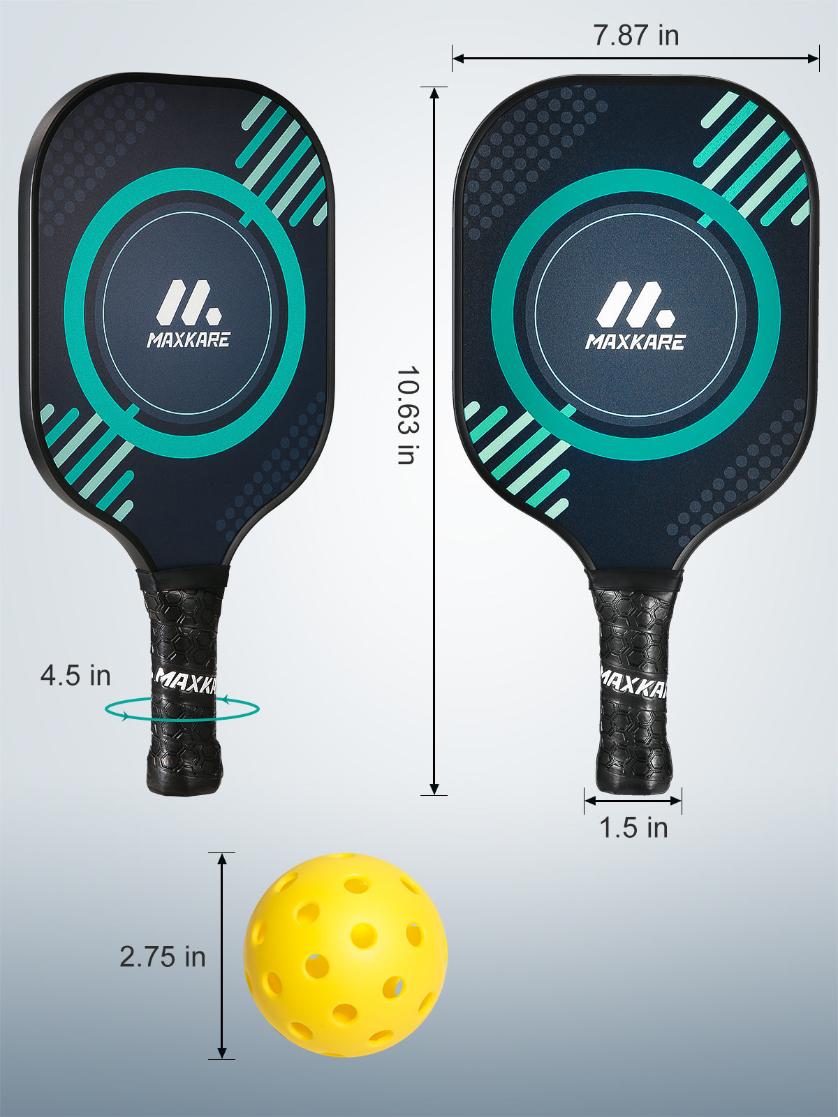 Load image into Gallery viewer, Graphite Pickleball Paddle Set, Pickleball Racquet Pickle-Ball Equipment for Men and Women, 2 Rackets and 4 Balls with Portable Carry Bag