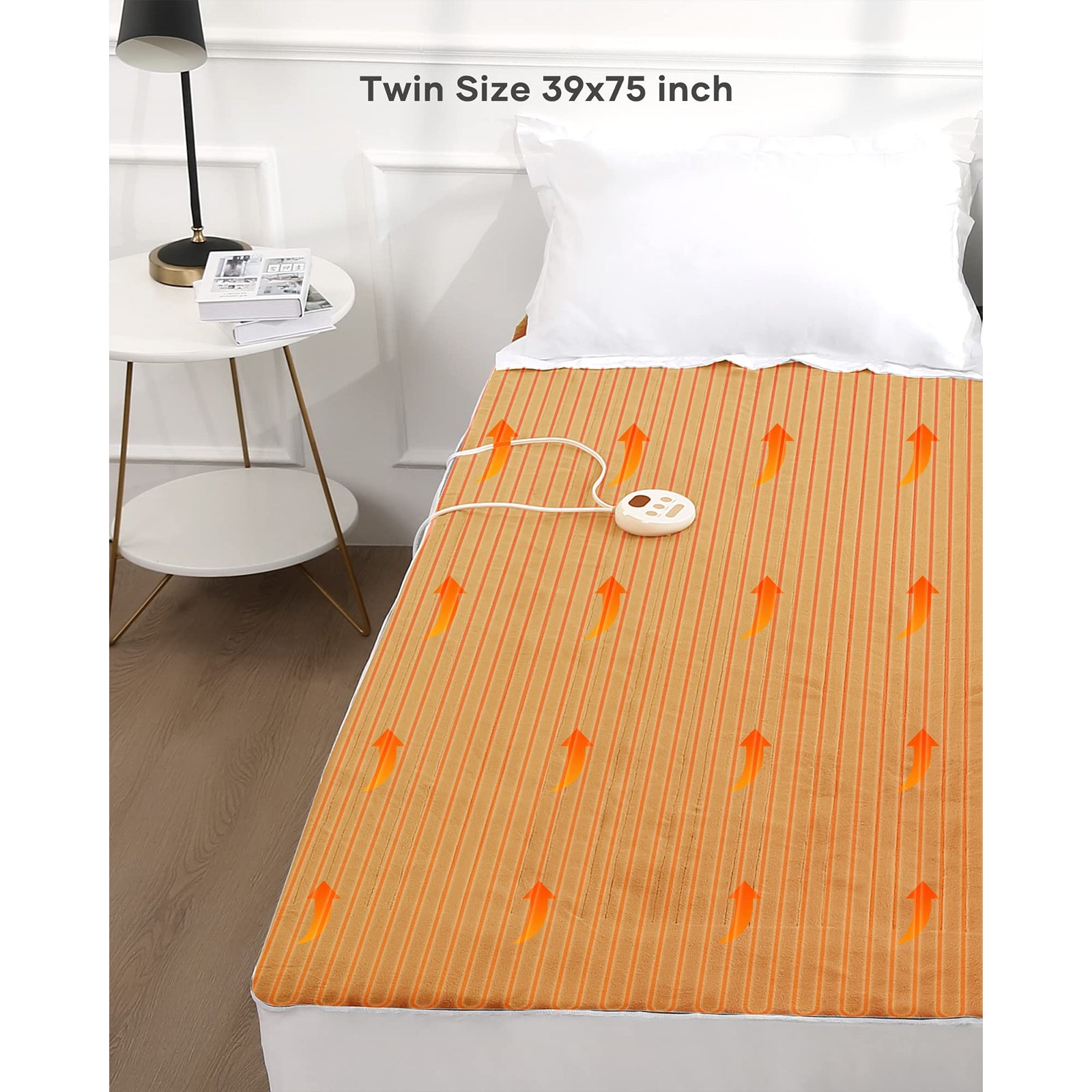 Load image into Gallery viewer, Heated Mattress Pad Twin Size 39*75 Inch Electric Mattress Pad Underblanket with 10 Heating Levels & 10 Hours Auto Shut-Off, Fast Heating, Overheating Protection, Machine Washable - Gray
