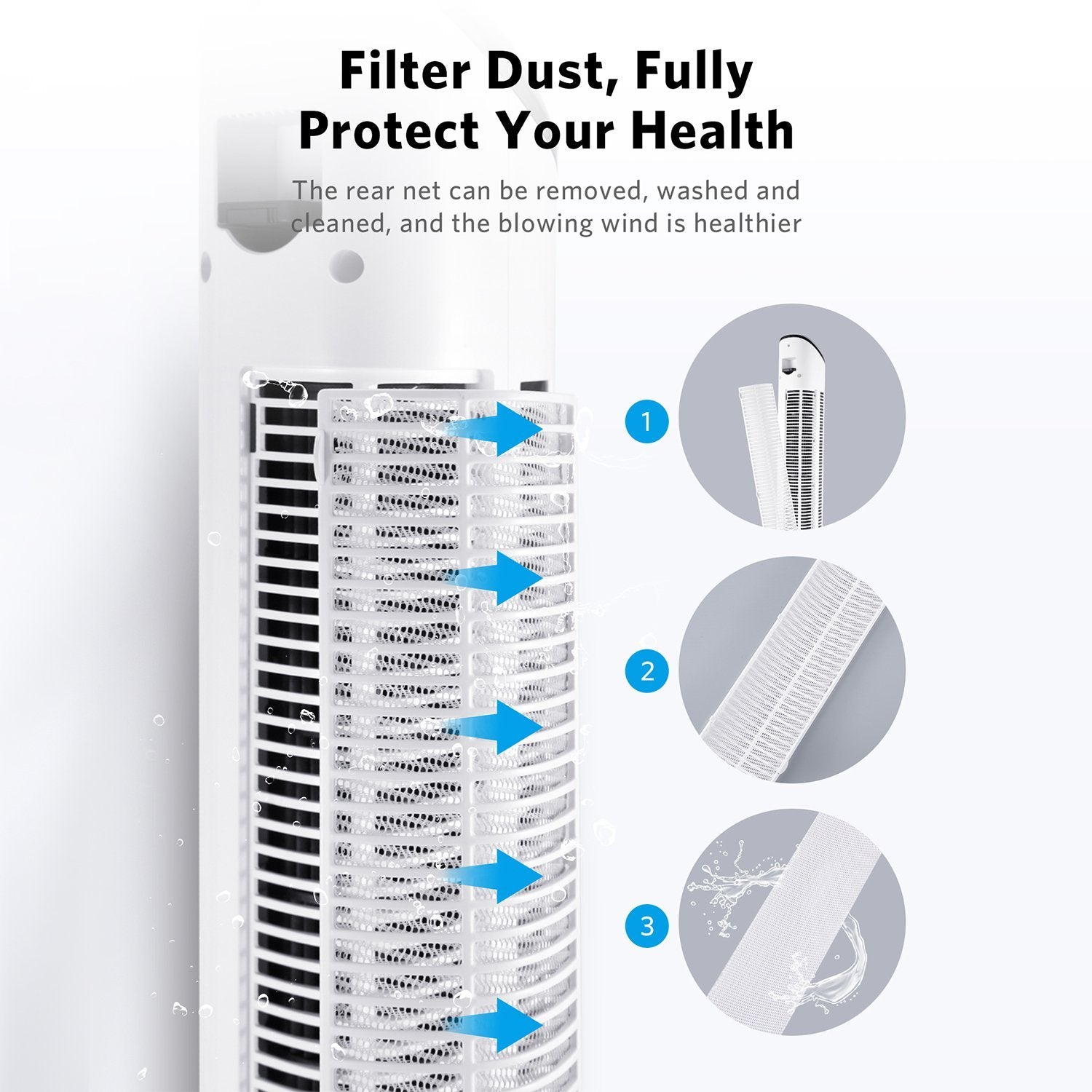 Load image into Gallery viewer, 48 Inch Tower Oscillating Fan with Remote White - NAIPO