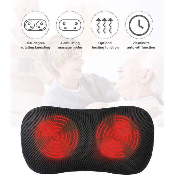 Load image into Gallery viewer, Back Massager Neck Massager Massage Pillow with Heat, Shiatsu Kneading Massager