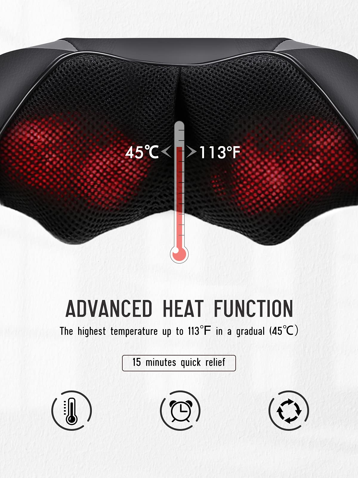 Load image into Gallery viewer, Shiatsu Neck and Back Massager with Heat, Electric Shoulder Massage with 8 Nodes 3D Deep Tissue Kneading for Full Body Muscle Pain Sore Relax
