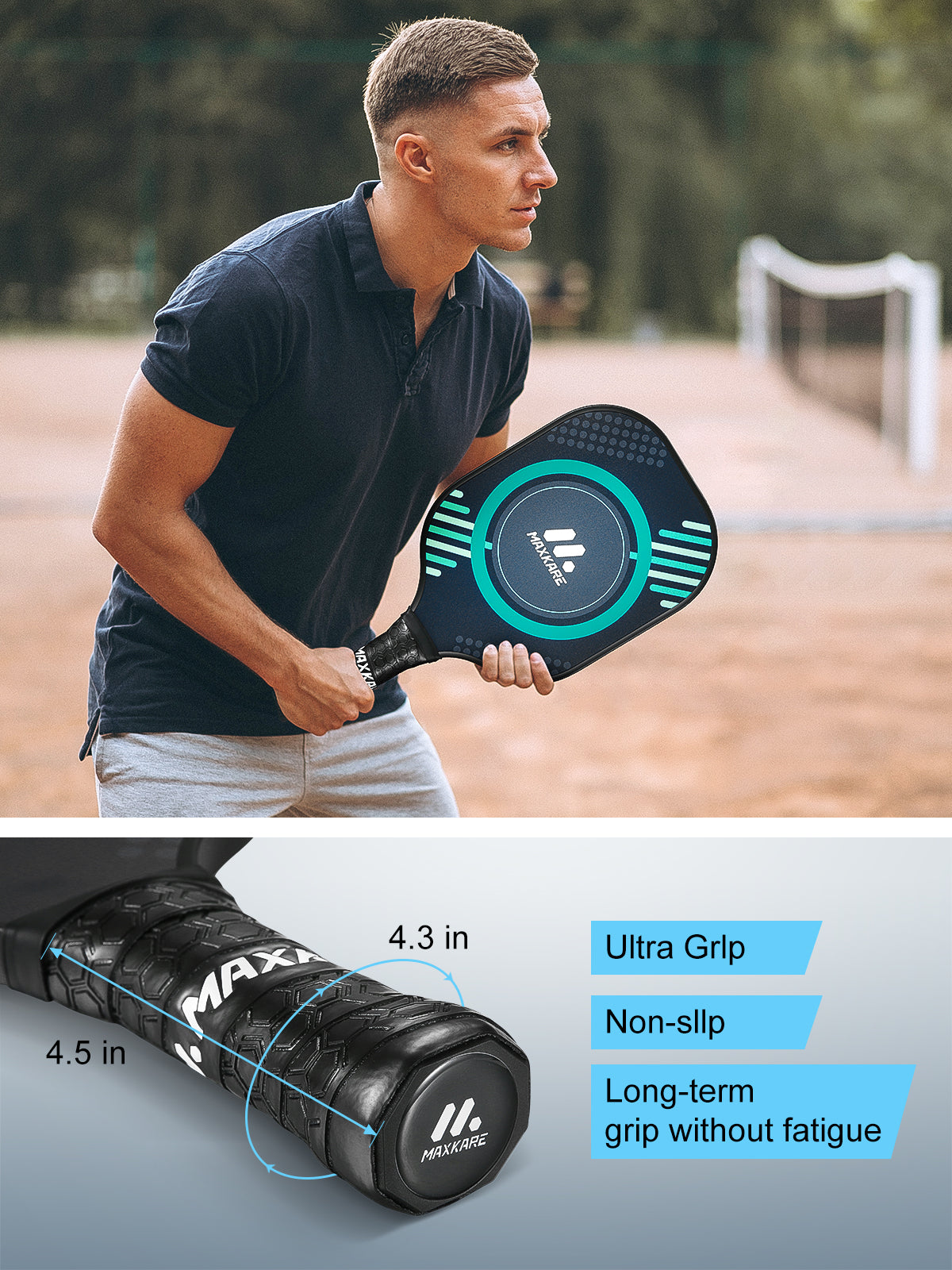 Load image into Gallery viewer, Graphite Pickleball Paddle Set, Pickleball Racquet Pickle-Ball Equipment for Men and Women, 2 Rackets and 4 Balls with Portable Carry Bag