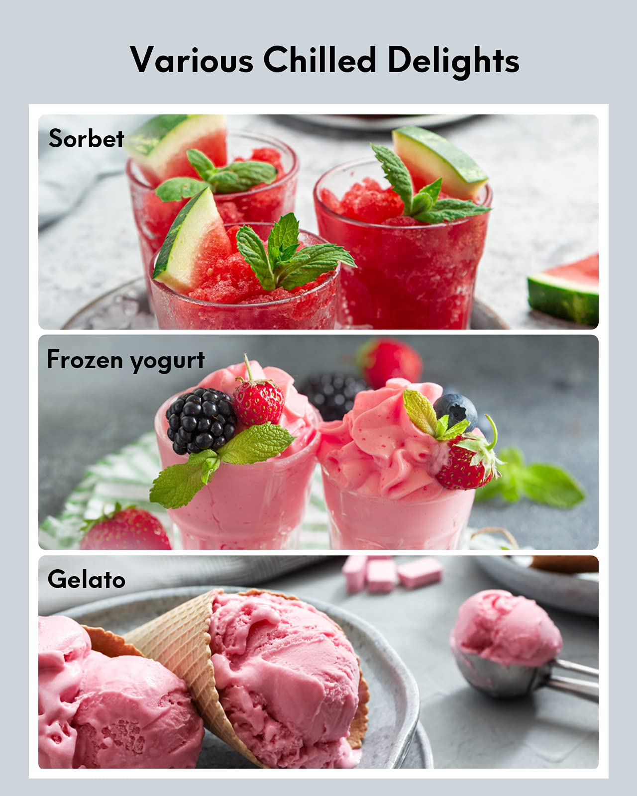 Load image into Gallery viewer, Ice Cream Maker Automatic Easy Homemade Electric Frozen Yogurt, Sorbet, Ice Cream Machine 1.5L Capacity with LCD Digital Display, Healthy Homemade DIY Food, Silver