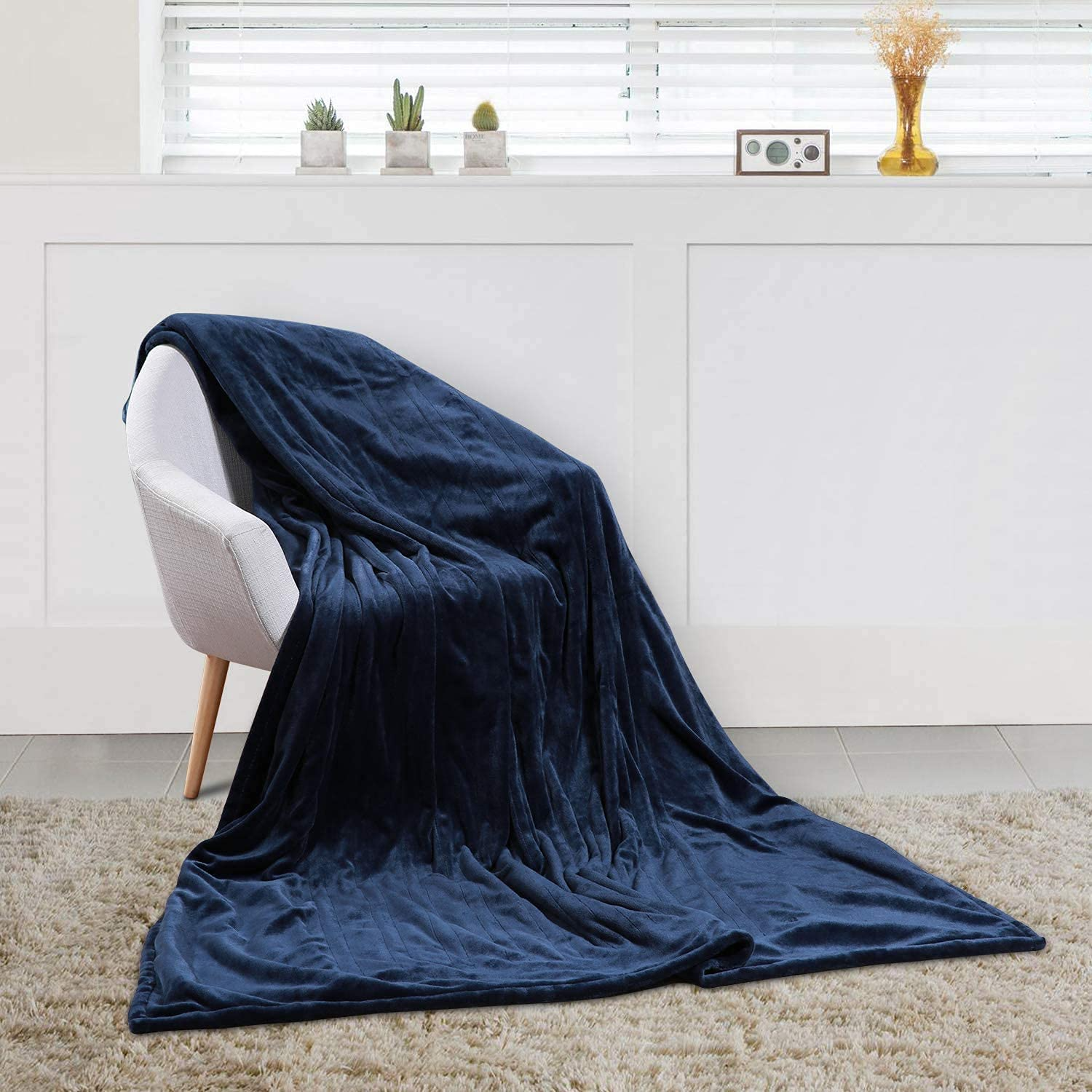 Load image into Gallery viewer, Electric Blanket Oversized 62" x 84" Twin with 3 Heating Levels & 8 Hours Auto Off Fast Heating ETL Certification, Soft Flannel Home Use, Washable