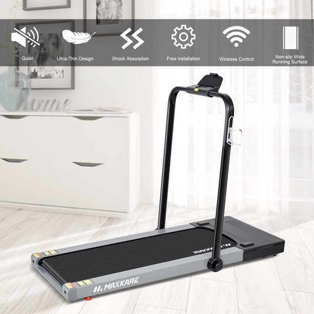 Load image into Gallery viewer, 2-in-1 Folding Electric Treadmill, Flat Under Desk Treadmill for Home/Office, Walking Running Machine with Remote Control, Installation-Free Space Saving