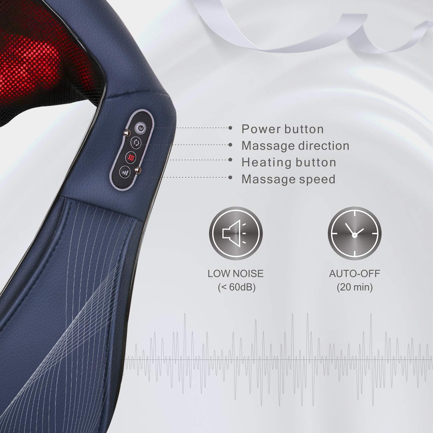 Load image into Gallery viewer, Shiatsu Back and Neck Massager with Heat, 8 Nodes Deep Kneading Massage for Neck, Back, Shoulder, Foot and Legs, Use at Home, Car, Office Christmas Gift for Women, Friends, Mom, Dad