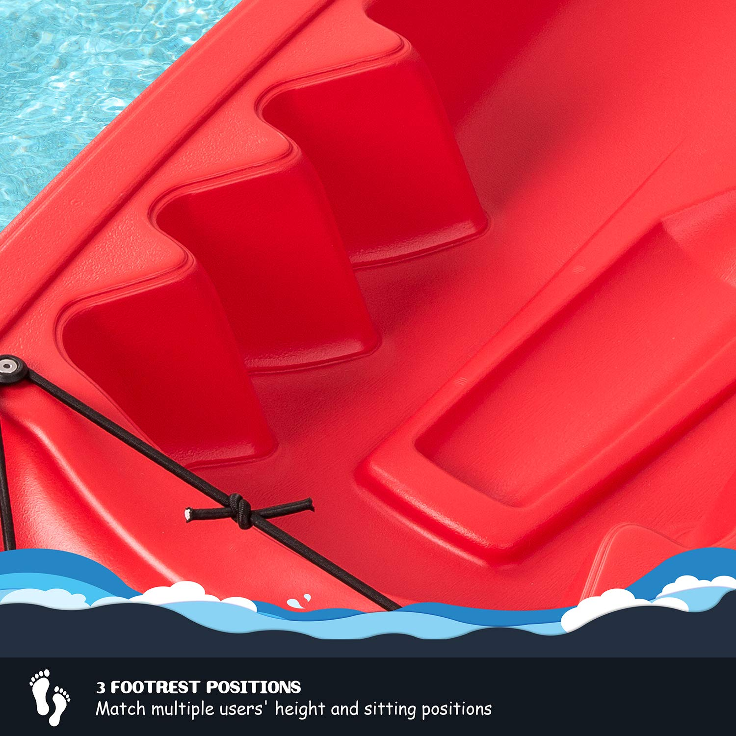 Load image into Gallery viewer, Kids Kayak Youth Kayak with Paddle Weight Capacity of 121 lbs Foldable Back Rest Cup Holders Storage Hatches