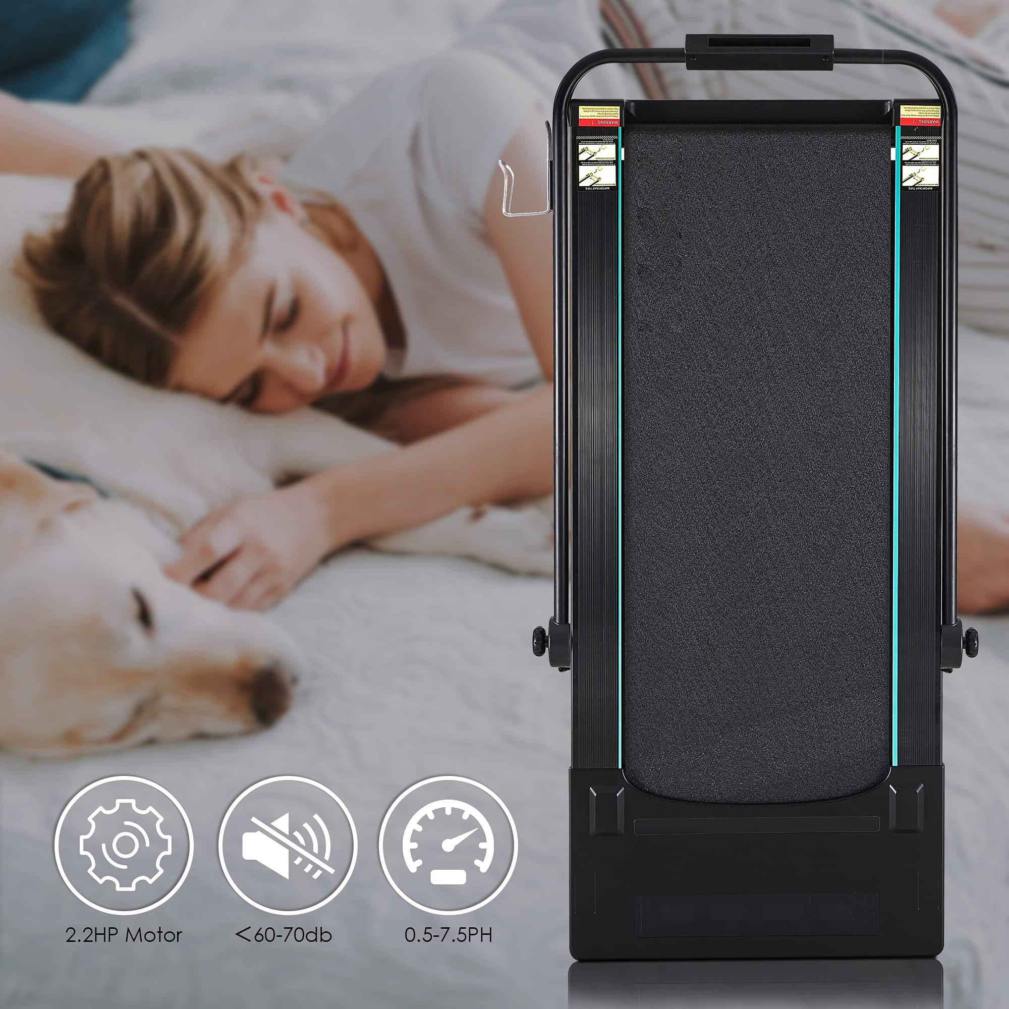 Load image into Gallery viewer, Under Desk Treadmill 17'' Treadmill Folding Electric Treadmill for Home/Office 2-in-1 Walking Running Machine with Remote Control Installation-Free Space Saving